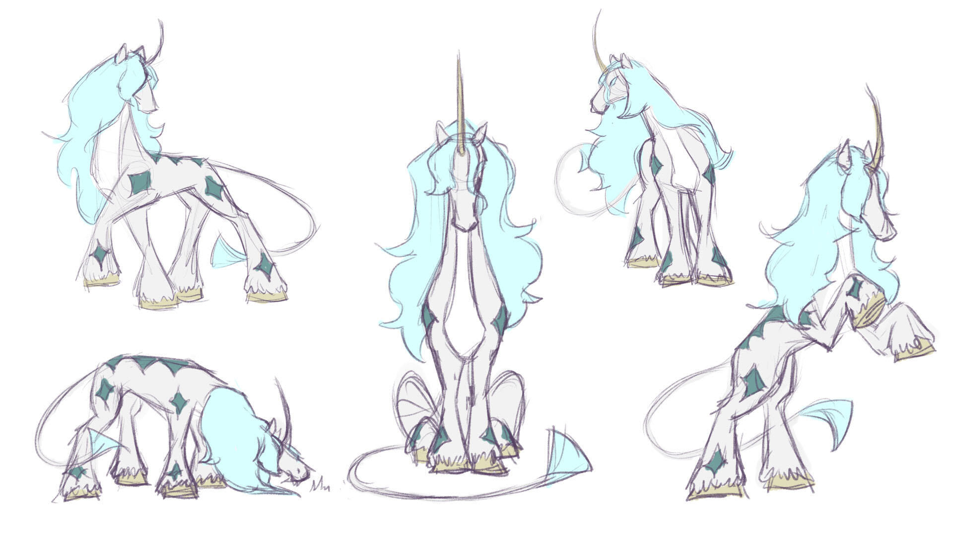 The Unicorn Poses - AlexisSavannahArt@gmail.com