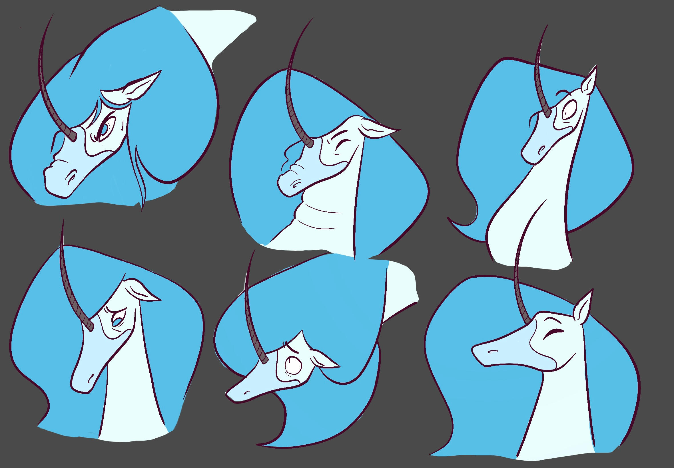Feral Unicorn Expressions - AlexisSavannahArt@gmail.com
