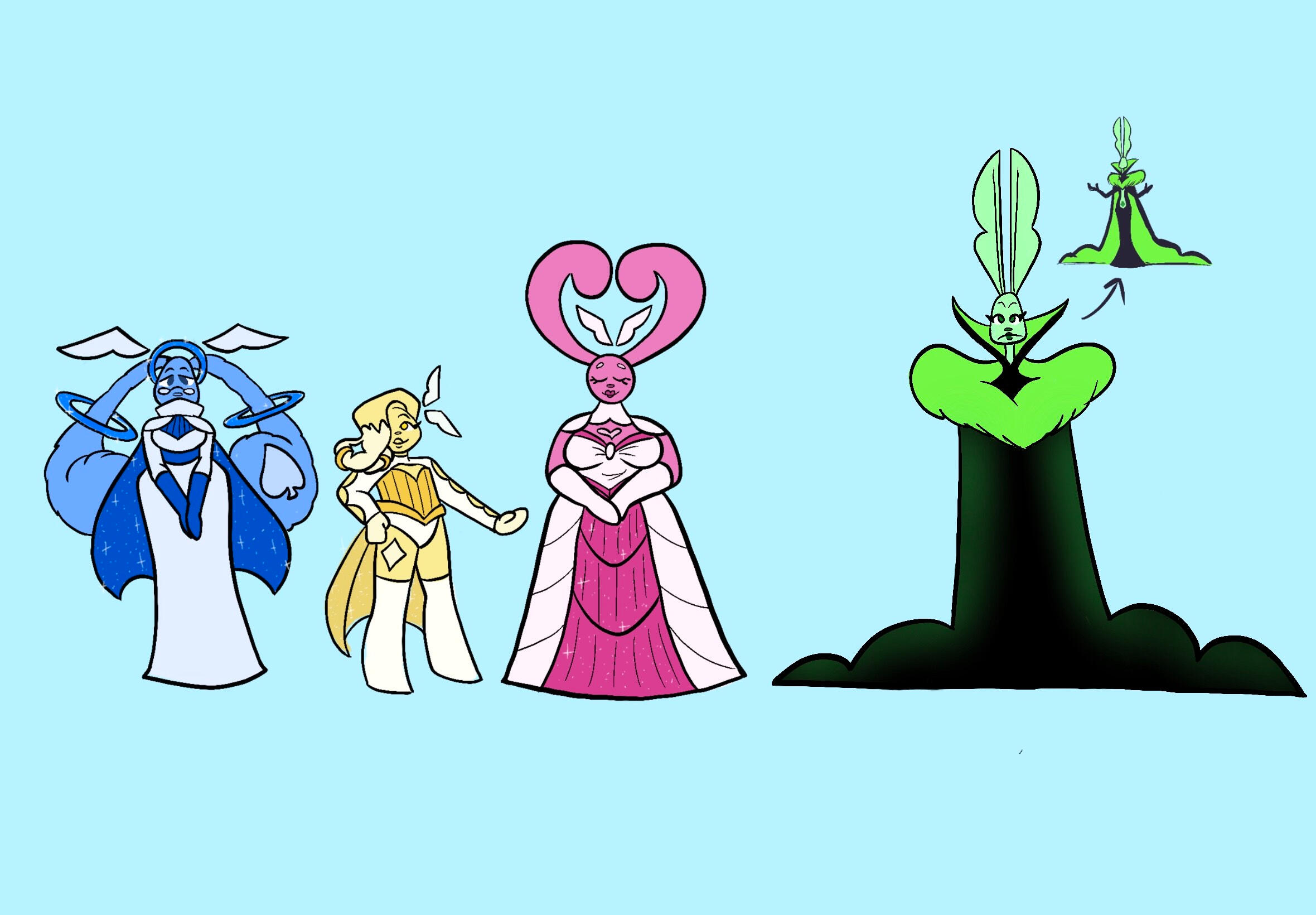 The Queens Character Lineup - AlexisSavannahArt@gmail.com
